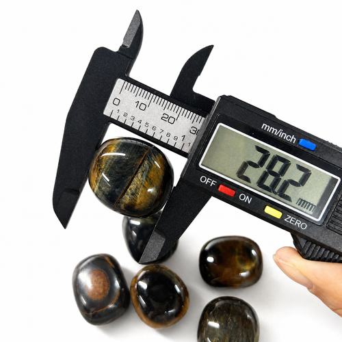 Blue Tiger Eye Crystal Tumbled Stones - Natural Protection & Calm-Single Stone Size: Approx. 24mm - 30mm (0.94" - 1.18").