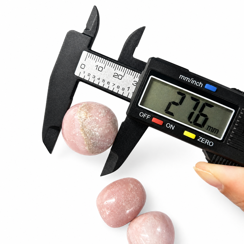 Natural Pink Opal Crystal Tumbled Stones -Single Stone Size: Approx. 25mm - 29mm (0.98" - 1.14").