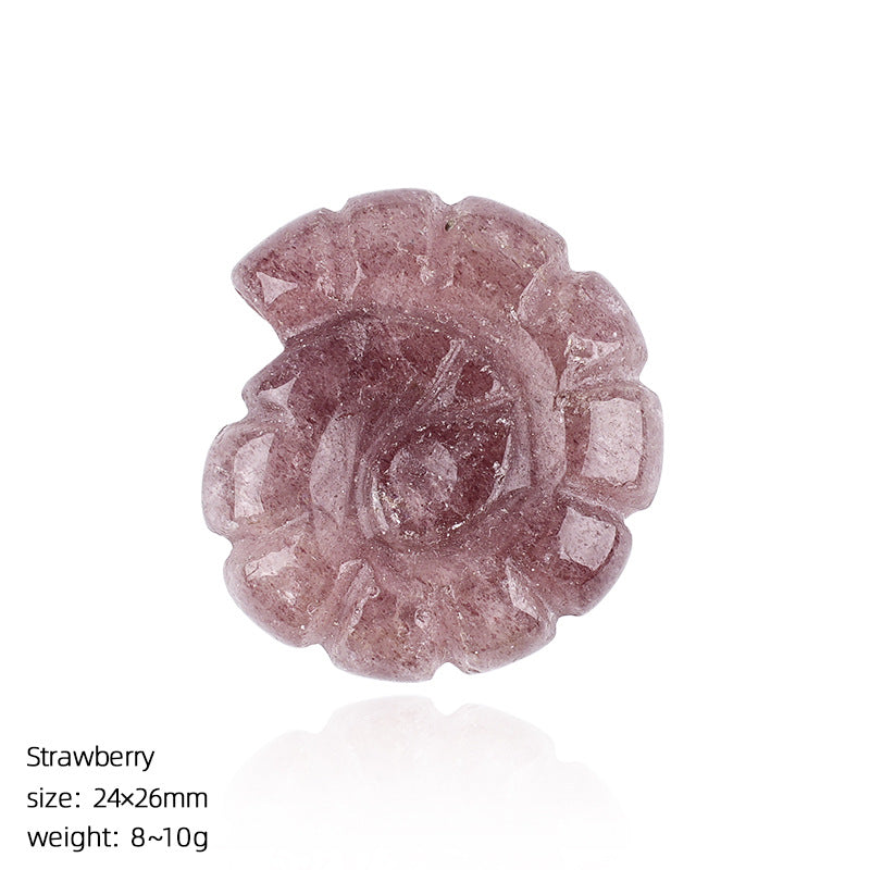 Sacred Spiral Ammonite Carvings - Hand-Carved Natural Crystal Gemstones