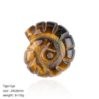 Sacred Spiral Ammonite Carvings - Hand-Carved Natural Crystal Gemstones