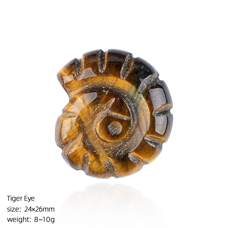 Sacred Spiral Ammonite Carvings - Hand-Carved Natural Crystal Gemstones