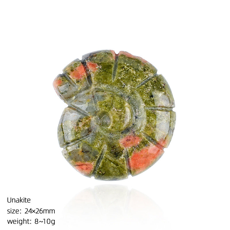 Sacred Spiral Ammonite Carvings - Hand-Carved Natural Crystal Gemstones