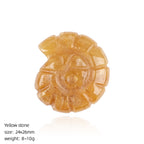 Sacred Spiral Ammonite Carvings - Hand-Carved Natural Crystal Gemstones