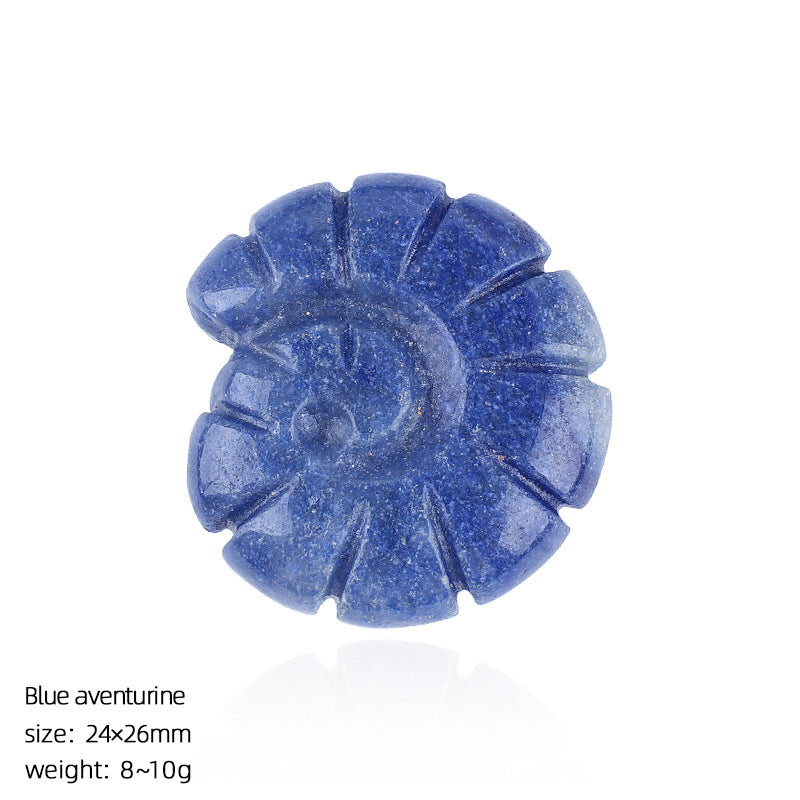 Sacred Spiral Ammonite Carvings - Hand-Carved Natural Crystal Gemstones