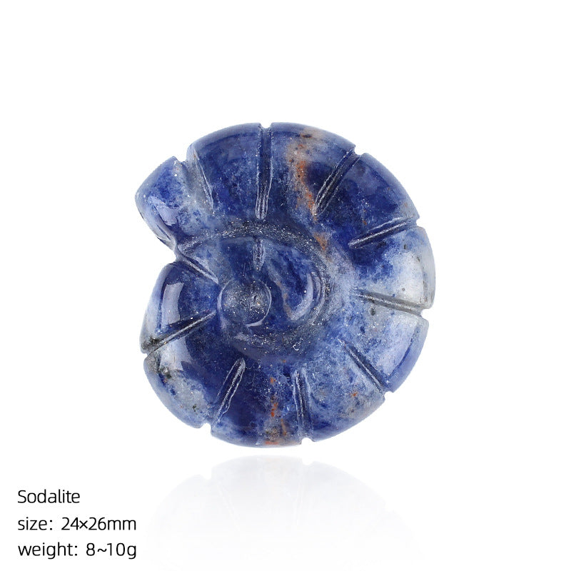 Sacred Spiral Ammonite Carvings - Hand-Carved Natural Crystal Gemstones