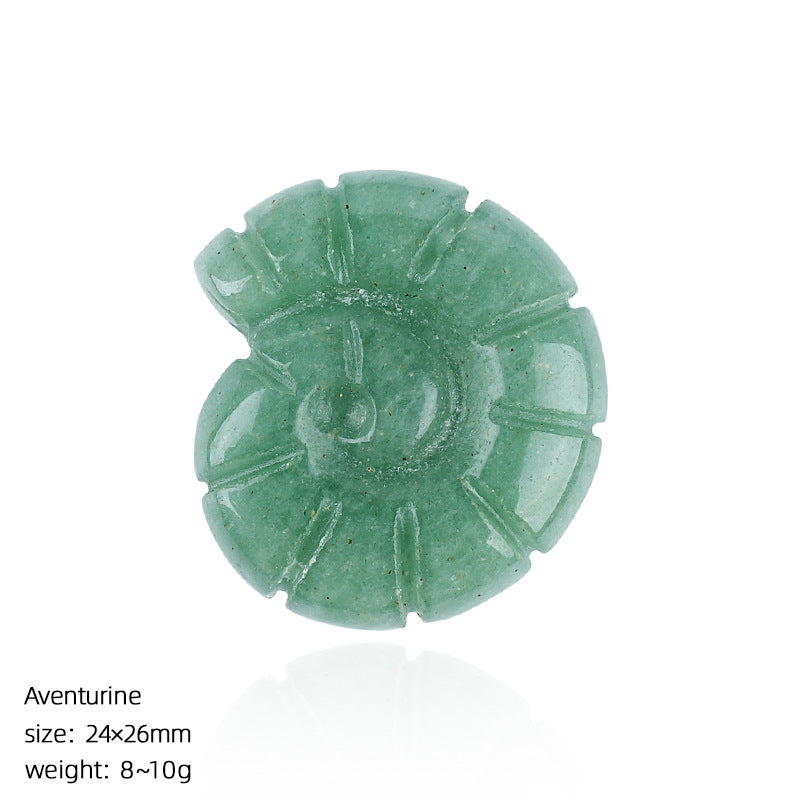 Sacred Spiral Ammonite Carvings - Hand-Carved Natural Crystal Gemstones
