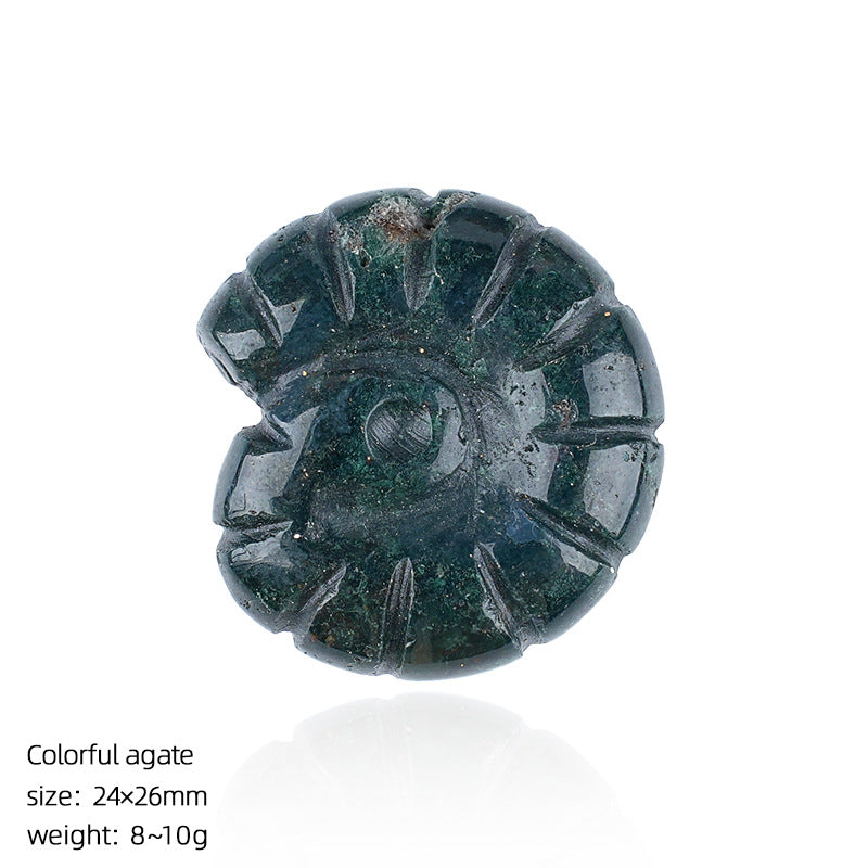 Sacred Spiral Ammonite Carvings - Hand-Carved Natural Crystal Gemstones