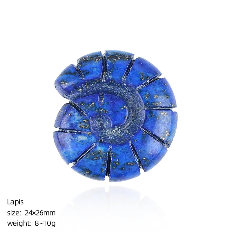 Sacred Spiral Ammonite Carvings - Hand-Carved Natural Crystal Gemstones