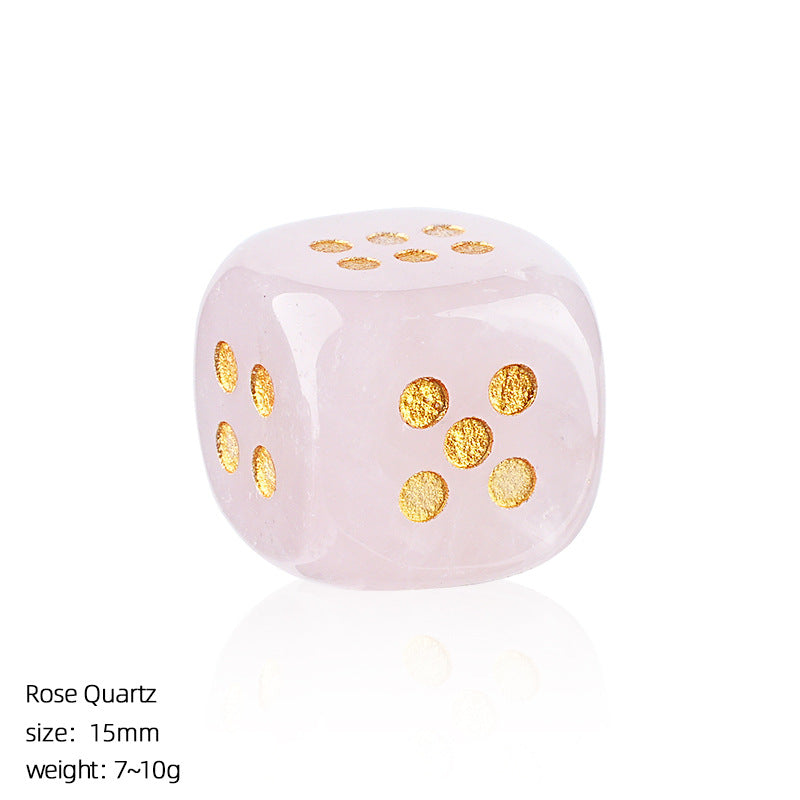 Natural Crystal Dice - Polished Gemstone D6 for Gaming & Decor