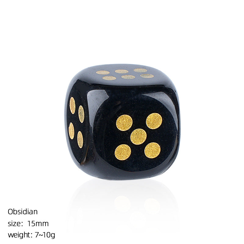 Natural Crystal Dice - Polished Gemstone D6 for Gaming & Decor