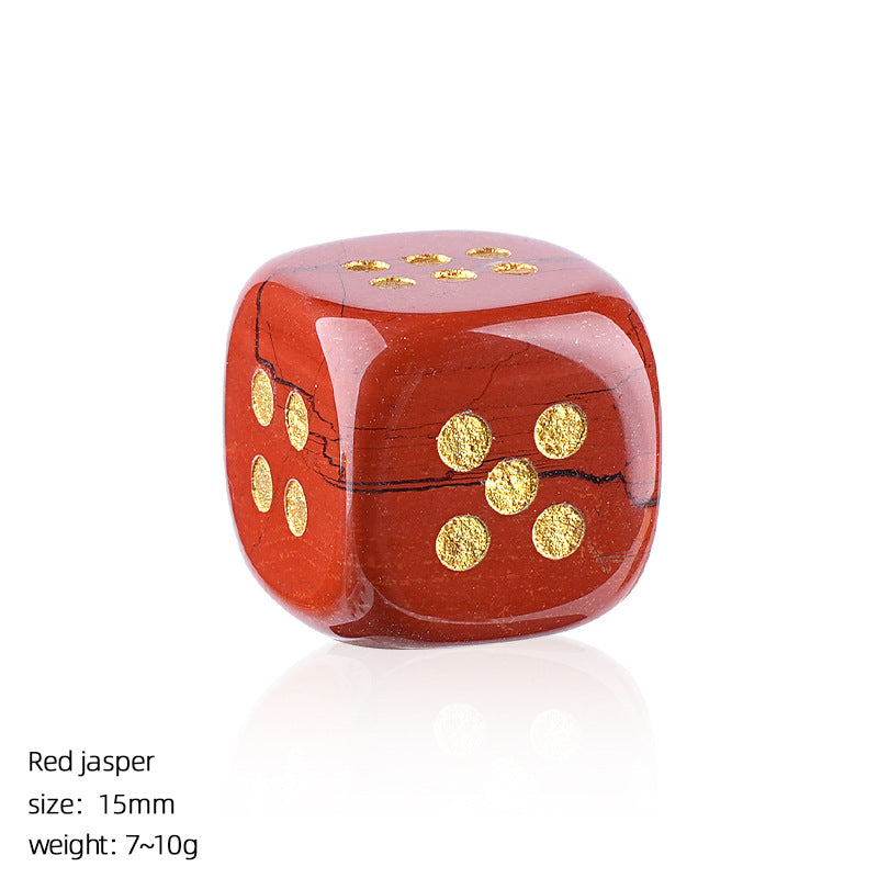 Natural Crystal Dice - Polished Gemstone D6 for Gaming & Decor