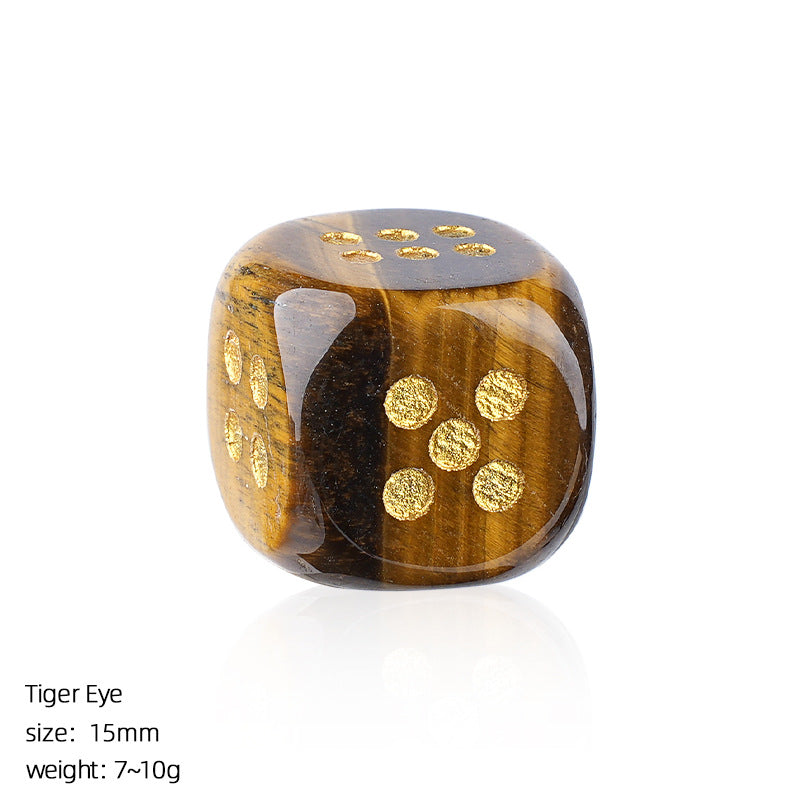 Natural Crystal Dice - Polished Gemstone D6 for Gaming & Decor