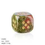 Natural Crystal Dice - Polished Gemstone D6 for Gaming & Decor