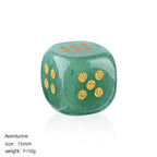 Natural Crystal Dice - Polished Gemstone D6 for Gaming & Decor