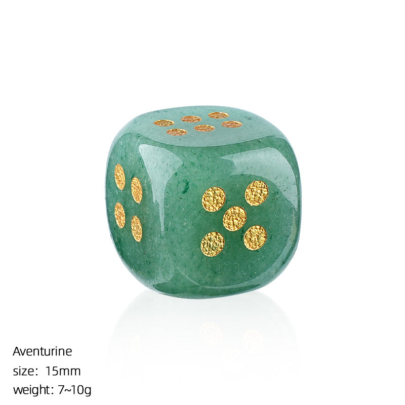 Natural Crystal Dice - Polished Gemstone D6 for Gaming & Decor