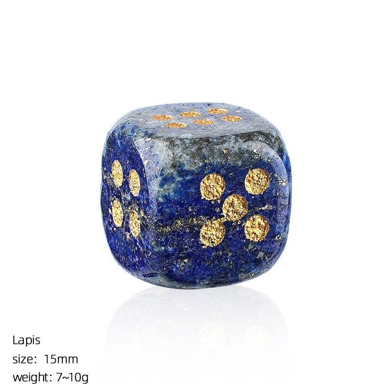 Natural Crystal Dice - Polished Gemstone D6 for Gaming & Decor