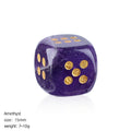 Natural Crystal Dice - Polished Gemstone D6 for Gaming & Decor