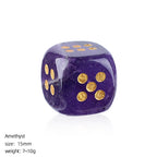 Natural Crystal Dice - Polished Gemstone D6 for Gaming & Decor
