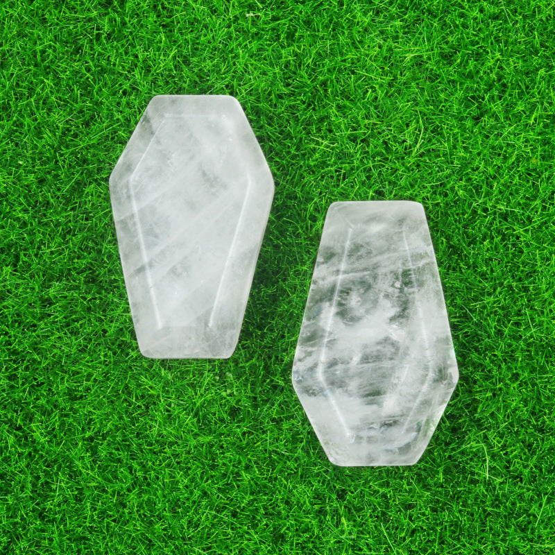 Natural & Synthetic Gemstone Coffin-Shaped Crystal Carvings