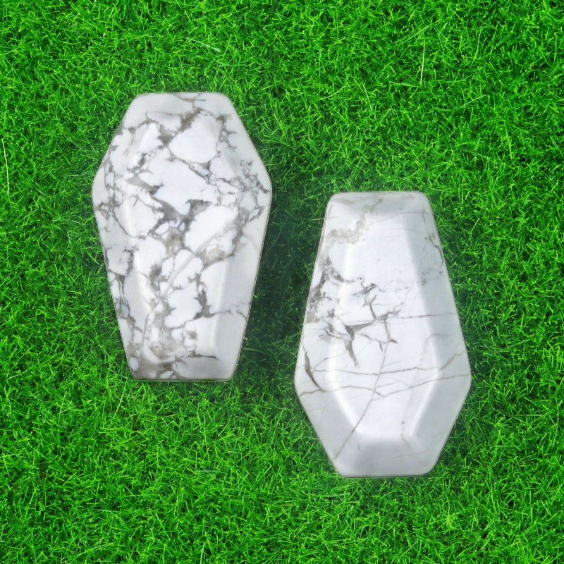 Natural & Synthetic Gemstone Coffin-Shaped Crystal Carvings