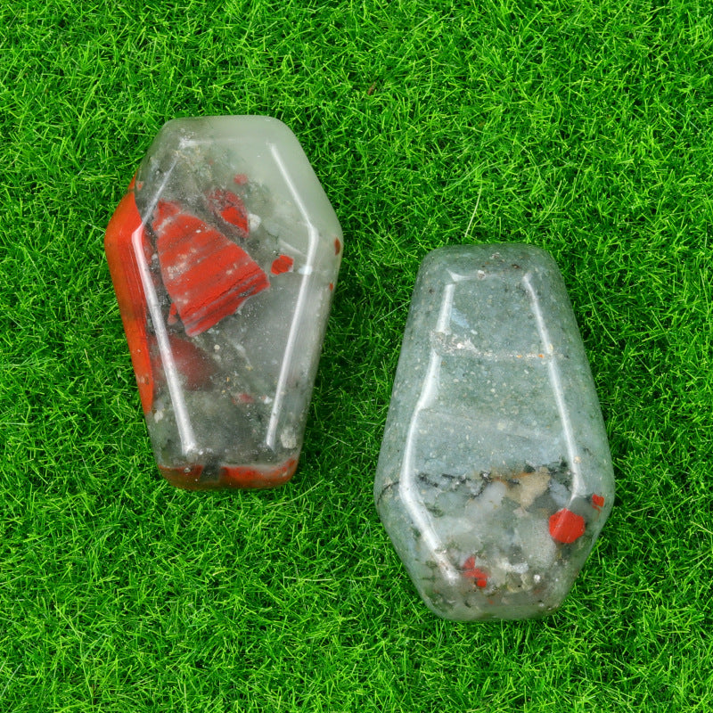 Natural & Synthetic Gemstone Coffin-Shaped Crystal Carvings