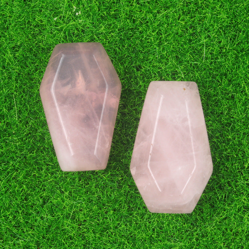 Natural & Synthetic Gemstone Coffin-Shaped Crystal Carvings