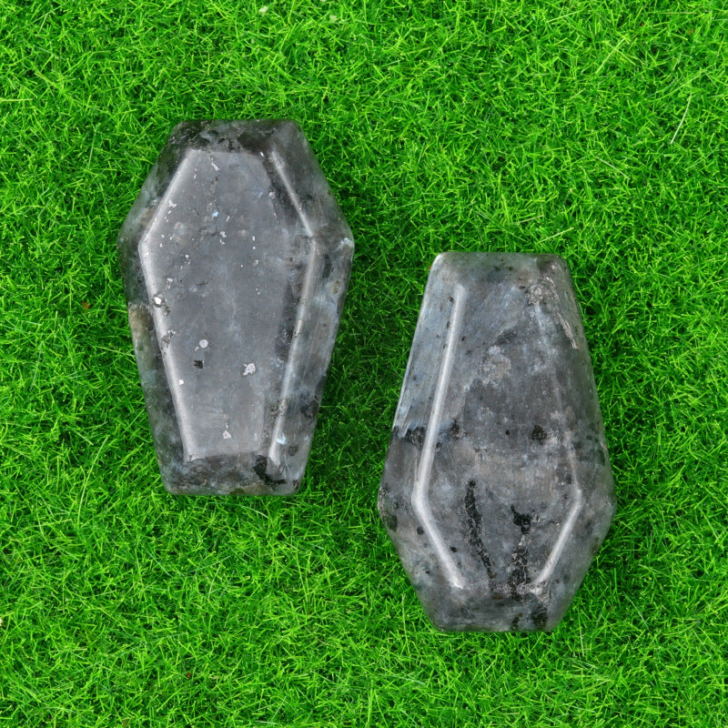 Natural & Synthetic Gemstone Coffin-Shaped Crystal Carvings