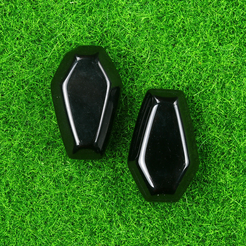 Natural & Synthetic Gemstone Coffin-Shaped Crystal Carvings