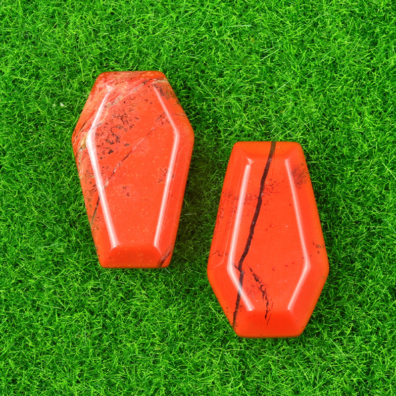 Natural & Synthetic Gemstone Coffin-Shaped Crystal Carvings