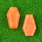 Natural & Synthetic Gemstone Coffin-Shaped Crystal Carvings