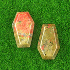 Natural & Synthetic Gemstone Coffin-Shaped Crystal Carvings