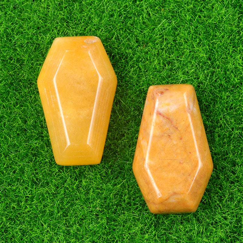 Natural & Synthetic Gemstone Coffin-Shaped Crystal Carvings
