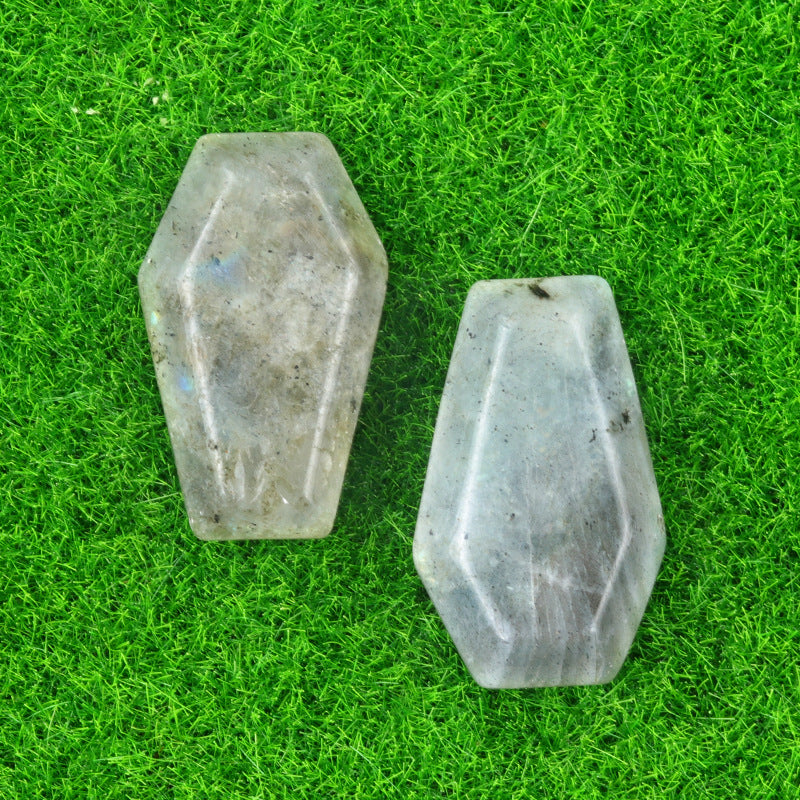 Natural & Synthetic Gemstone Coffin-Shaped Crystal Carvings