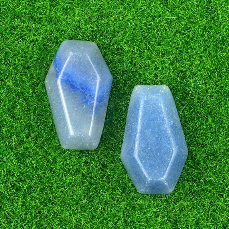 Natural & Synthetic Gemstone Coffin-Shaped Crystal Carvings
