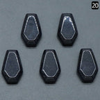 Natural & Synthetic Gemstone Coffin-Shaped Crystal Carvings