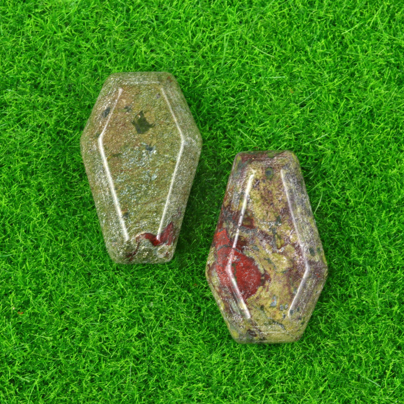 Natural & Synthetic Gemstone Coffin-Shaped Crystal Carvings