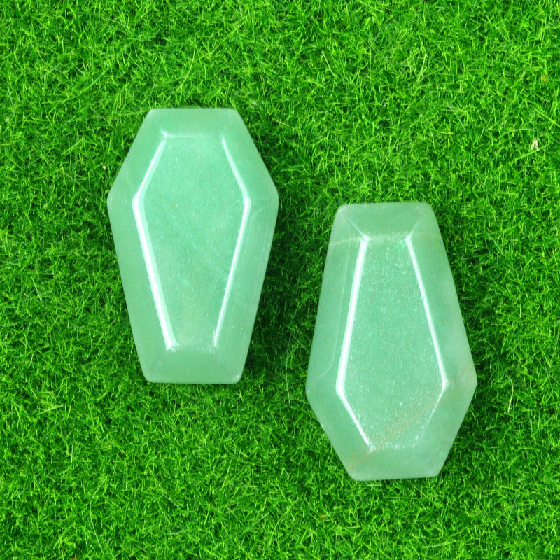 Natural & Synthetic Gemstone Coffin-Shaped Crystal Carvings