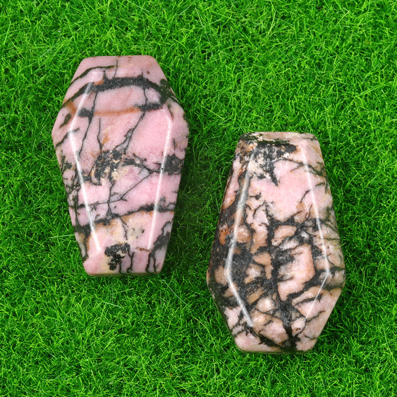 Natural & Synthetic Gemstone Coffin-Shaped Crystal Carvings