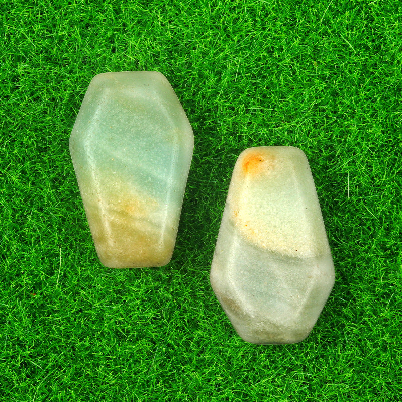 Natural & Synthetic Gemstone Coffin-Shaped Crystal Carvings