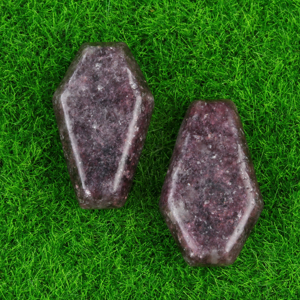 Natural & Synthetic Gemstone Coffin-Shaped Crystal Carvings