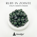 Ruby in Zoisite Crystal Tumbled Stones - Natural Vitality & Passion