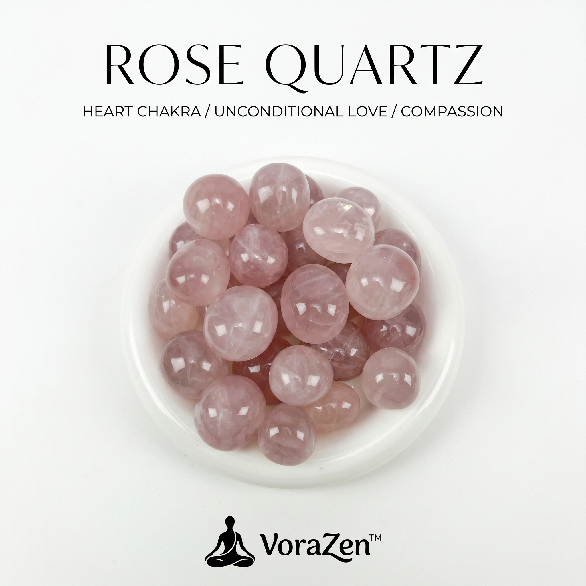 Rose Quartz Crystal Tumbled Stones - Natural Pink Healing Stones
